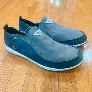 Columbia PFG Bahama Vent Boat Shoes Men's 16 Gray Loafers Slip Slide On Fishing